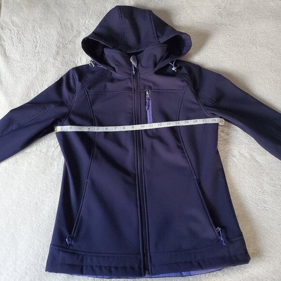 Free Country Softshell Jacket Women’s Water Resistant Fleece Purple Small - Picture 3 of 16